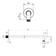 VILLEROY ET BOCH - Bras mural pour douche de tête  Universal rond Noir mat - vignette