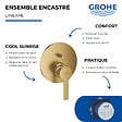 GROHE - Façade mitigeur mécanique encastré Lineare + Corps encastré Rapido Smartbox Cool Sunrise - vignette