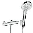HANSGROHE - Ecostat 1001 CL Pack Mitigeur Thermostatique douche + Set Crometta Porter’S Douchette Vario / 1,25m (13211000-Vario) - vignette
