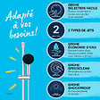 GROHE - Pack mitigeur douche mécanique Quickfix Get + Ensemble rond barre et pommeau de douche 2 jets Vitalio Comfort 110 Chromé - vignette