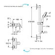 GROHE - Pack mitigeur douche mécanique Quickfix Get + Ensemble rond barre et pommeau de douche 2 jets Vitalio Comfort 110 Chromé - vignette