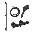 DURAVIT - Pack mitigeur douche thermostatique 1000 + Barre 70 cm + Pommeau 3 jets + Flexible 160 cm Noir mat - vignette