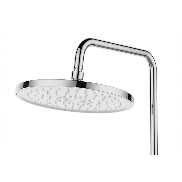 SWISS AQUA TECHNOLOGIES - Système de douche mural avec mitigeur monocommande + douche de tête + douchette à main 3 jets, chrome (SATSSPKNEW) - large