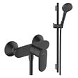 HANSGROHE - Pack mitigeur douche mécanique Vernis Blend + Ensemble pommeau Vernis Blend EcoSmart 2 jets avec barre noir mat - vignette
