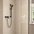 HANSGROHE - Pack mitigeur douche mécanique Vernis Blend + Ensemble pommeau Vernis Blend EcoSmart 2 jets avec barre noir mat - vignette