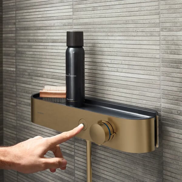 HANSGROHE - Mitigeur douche thermostatique ShowerTablet Select 400 Bronze brossé - large