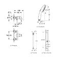 GROHE - Pack mitigeur douche monocommande BauLoop + Douchette Vitalio Start 110 + Barre Quickflix Vitalio Smartactive + Flexible - vignette