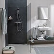 HANSGROHE - Pack mitigeur douche thermostatique Ecostat Comfort chromé + Ensemble de douche Crometta 2 jets blanc/chromé - vignette