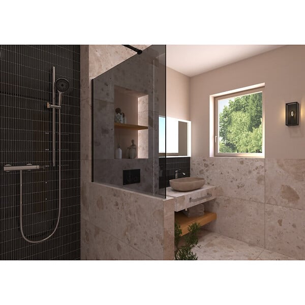 SWISS AQUA TECHNOLOGIES - Infinitio mitigeur de douche monocommande mural, entraxe 150 mm, sans ensemble de douche, chrome (SATBSINF268) - large
