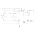 SWISS AQUA TECHNOLOGIES - Infinitio mitigeur de douche monocommande mural, entraxe 150 mm, sans ensemble de douche, noir mat (SATBSINF268C) - vignette