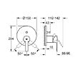 GROHE - Façade robinet encastré monocommande 2 sorties Lineare Cool Sunrise - vignette