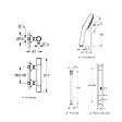 GROHE - Pack mitigeur douche thermostatique Quickfix Precision Flow + Douchette Vitalio Comfort 110 + Barre Quickfix + Flexible - vignette