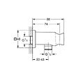 GROHE - Coude à encastrer 1/2" avec support Rainshower Cool Sunrise - vignette