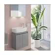 VITRA - Vitra Shift lavabo 50 x 25 cm avec trou de robinetterie à droite, blanc brillant (7070-003-0921) - vignette