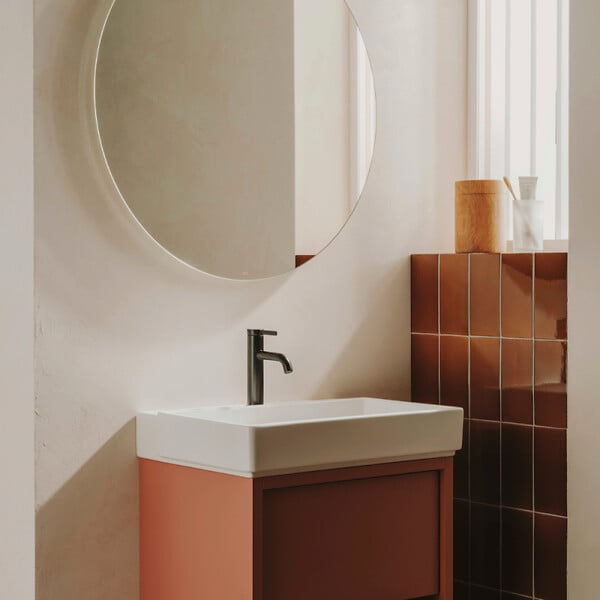 ROCA - Lavabo mural autoportant Tura blanc brillant 80 cm - large