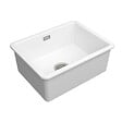 SWISS AQUA TECHNOLOGIES - Infinitio 55,5x43x22 cm évier de cuisine simple à encastrer en céramique, avec trop-plein, sans siphon, blanc (SATSINK5543) - vignette