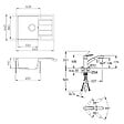 SWISS AQUA TECHNOLOGIES - 62x44 cm kit évier avec égouttoir réversible en Granite, à encastrer, blanc + mitigeur de cuisine Grohe Start (SATSE2WG303) - vignette