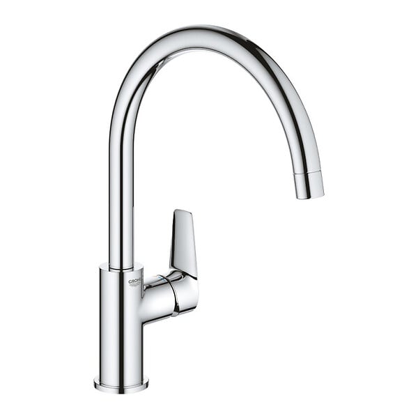 SWISS AQUA TECHNOLOGIES - 62x44 cm évier avec égouttoir réversible en Granite, à encastrer, noir + mitigeur lavabo/cuisine Grohe StartEdge (SATSE2BG313) - large