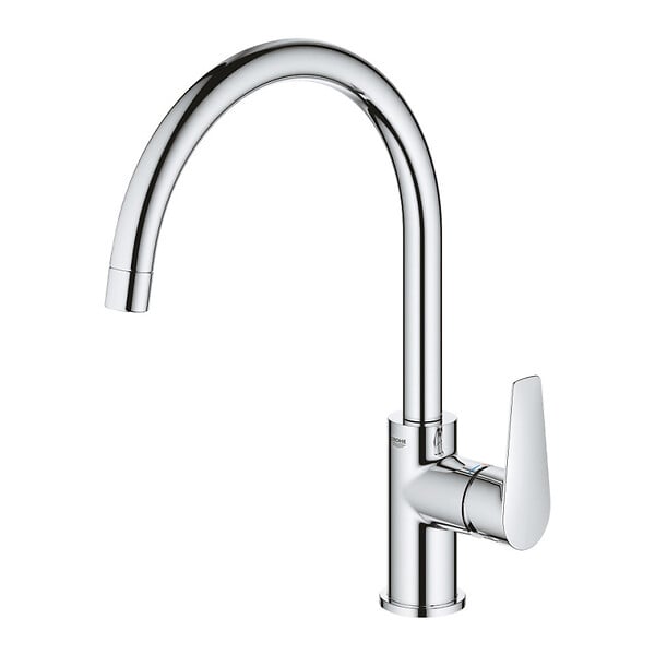 SWISS AQUA TECHNOLOGIES - 62x44 cm évier avec égouttoir réversible en Granite, à encastrer, noir + mitigeur lavabo/cuisine Grohe StartEdge (SATSE2BG313) - large