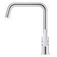 SWISS AQUA TECHNOLOGIES - 76x44 cm évier avec égouttoir réversible en Granite, à encastrer, noir + mitigeur lavabo/cuisine Grohe Start (SATSE3BG304) - vignette