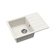 SWISS AQUA TECHNOLOGIES - 62x44 cm évier avec égouttoir réversible en Granite, à encastrer, blanc + mitigeur lavabo/cuisine Grohe StartEdge (SATSE2WG313) - vignette
