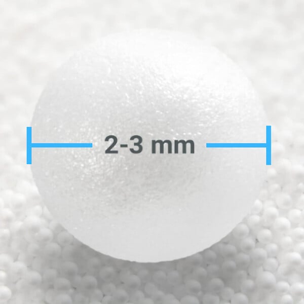LIVEA - Billes de polystyrène 200 L anti-feu pour remplissage de pouf, fauteuil poire, coussin, peluche et mobilier (PERLEEPS200) - large