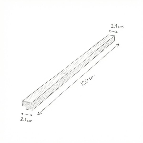 SWISS AQUA TECHNOLOGIES - Barre d'extrémité MDF 120 cm pour panneaux acoustiques intérieurs SATAKUPANNON612, décor chêne clair (SATAKUPANLOTKL12) - large