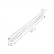 SWISS AQUA TECHNOLOGIES - Barre d'extrémité MDF 120 cm pour panneaux acoustiques intérieurs SATAKUPANNON612, décor chêne blanc (SATAKUPANWOTKL12) - vignette