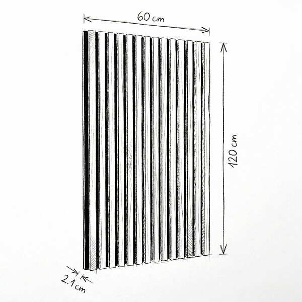 SWISS AQUA TECHNOLOGIES - Panneau acoustique mural d'intérieur 60x120 cm en MDF sur feutre polyester, décor chêne naturel, 0,72 m2 (SATAKUPANNON612) - large