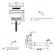 WIRQUIN - Bonde lavabo universelle vis centrale Quick clac Laiton/Chromé + Siphon lavabo Linéis Mini Laiton/Chromé - vignette
