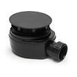 OPTIMA - Siphon pour receveur de douche, diamètre 90 mm, noir mat (ESLIMCR90BL) - vignette