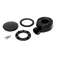 OPTIMA - Siphon pour receveur de douche, diamètre 90 mm, noir mat (ESLIMCR90BL) - vignette