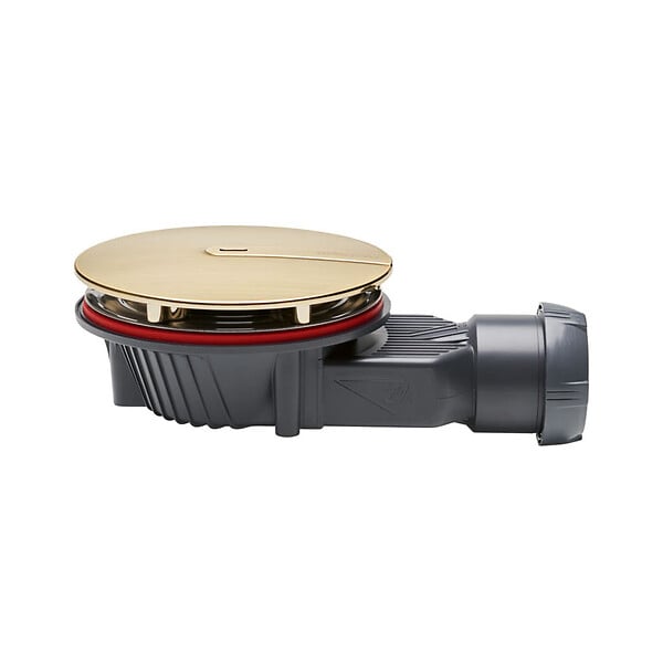 WIRQUIN - Bonde de douche horizontale extraplate diam. 90 - doré brossé - abs - large