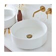 WIRQUIN - Bonde universelle laiton doré brossé mat pour lavabo vasque avec ou sans trop plein - vignette