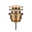 WIRQUIN - Bonde universelle laiton doré brossé mat pour lavabo vasque avec ou sans trop plein - vignette