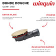WIRQUIN - Bonde de douche extra-plate Slim+ dôme métal doré brossé - vignette