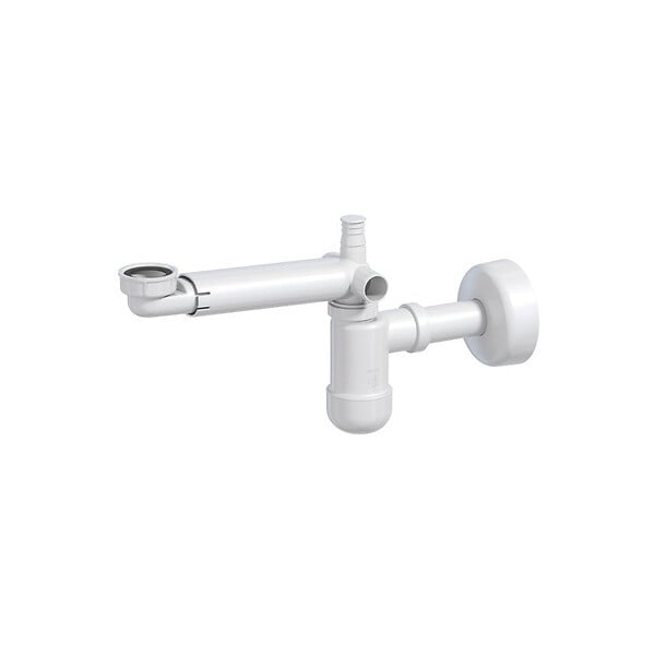 RAVAK - Siphon de lavabo gain de place blanc pour meuble et bonde 46 mm Ravak (X01612) - large