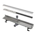 ALCA - FIT AND GO Caniveau de douche mural 75 cm en acier inoxydable (APZ23DOUBLE9750) - vignette