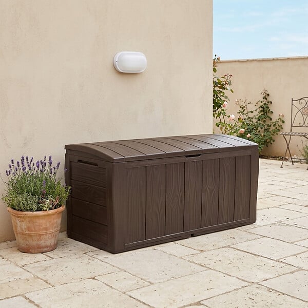 KETER - Keter Sherwood coffre de jardin 270 L + éclairage extérieur LED inclus (230403-WO744) - large