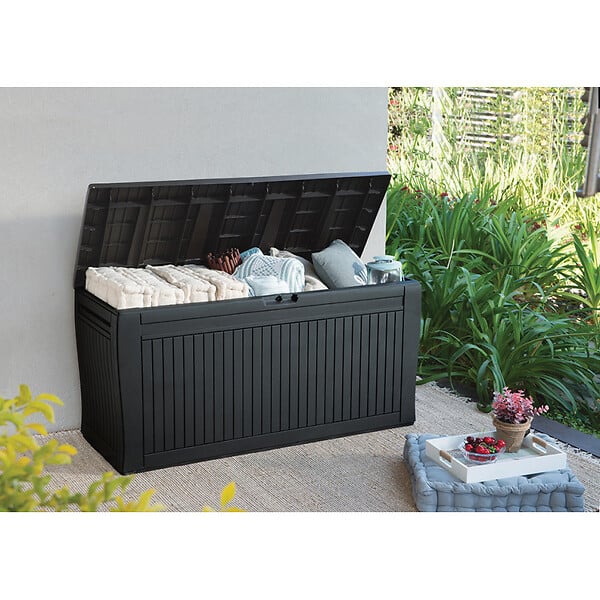 KETER - Keter Comfy coffre de jardin 270 L + éclairage extérieur LED inclus (255167-WO744) - large