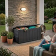 KETER - Keter Sherwood coffre de jardin 270 L + éclairage extérieur LED inclus (230415-WO744) - vignette