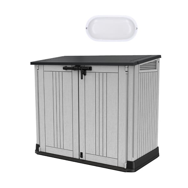 KETER - Keter Store It Out Midi coffre extérieur 880 L + éclairage extérieur LED inclus (249442-WO744) - large