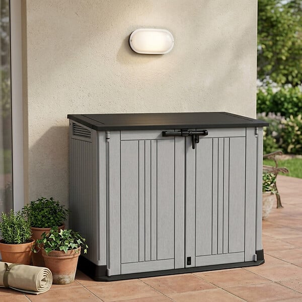 KETER - Keter Store It Out Midi coffre extérieur 880 L + éclairage extérieur LED inclus (249442-WO744) - large