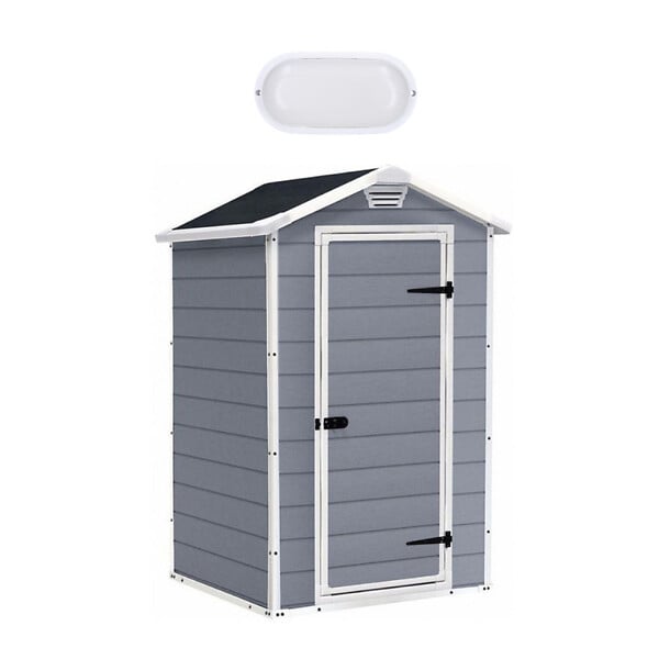KETER - Keter Manor 4x3 abri de jardin + plafonnier LED inclus (230446-WO744) - large