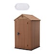 KETER - Keter Darwin 4x4 abri de jardin + éclairage extérieur LED inclus (259006-WO744) - vignette