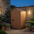 KETER - Keter Darwin 4x4 abri de jardin + éclairage extérieur LED inclus (259006-WO744) - vignette