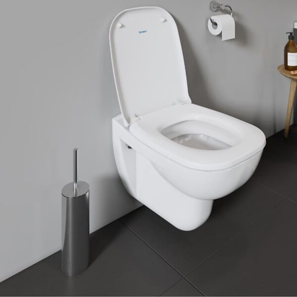 DURAVIT - Pack WC suspendu D-code avec abattant frein de chute synthétique + bati support + Plaque de commande blanche - large