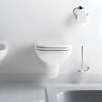 DURAVIT - Pack cuvette WC suspendu D-CODE + abattant frein de chute + bâti-support + plaque noire - vignette