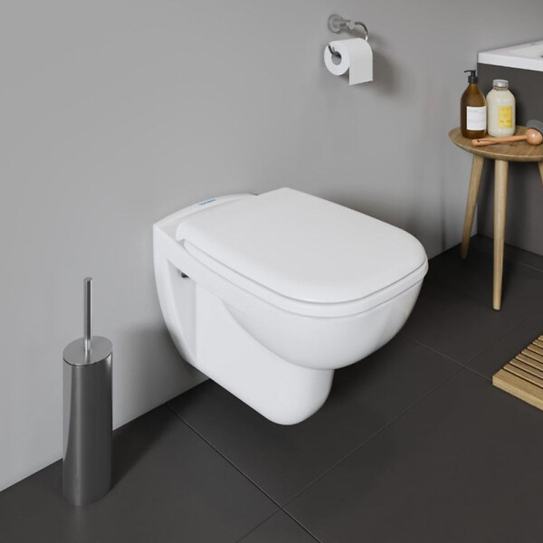 DURAVIT - Pack cuvette WC suspendu D-CODE + abattant frein de chute + bâti-support + plaque noire - large