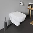 DURAVIT - Pack cuvette WC suspendu D-CODE + abattant frein de chute + bâti-support + plaque noire - vignette